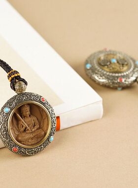 十二生肖本命佛牌吊坠虚空藏菩萨转运银式饰品牛虎复古新年男女士