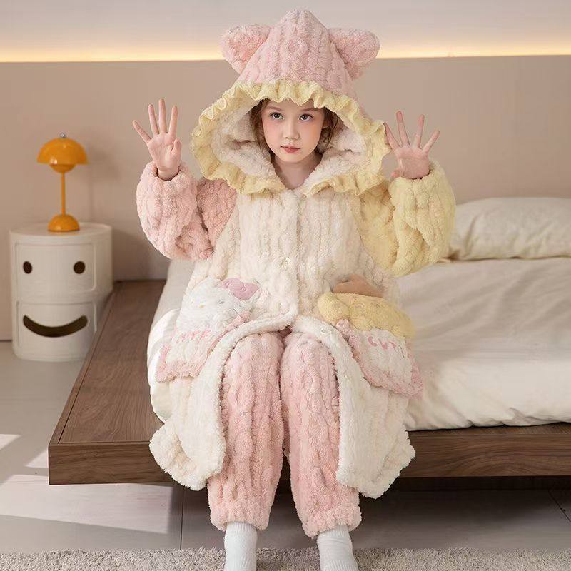 珊瑚绒睡衣女秋冬季长袖2026年新款法兰绒舒适可爱保暖家居服套装,淘宝优惠券,粉丝福利购,淘宝优惠卷