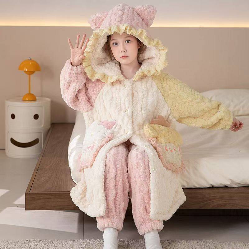 珊瑚绒睡衣女秋冬季长袖2026年新款法兰绒舒适可爱保暖家居服套装,淘宝优惠券,粉丝福利购,淘宝优惠卷