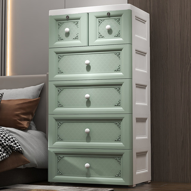 Thickened drawer storage cabinet storage cabinet household storage multi-layer children's cabinet baby wardrobe plastic chest of cabinet