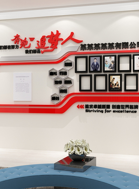 企业文化墙员工团队风采展示照片墙公示公告栏墙贴办公室墙面装饰