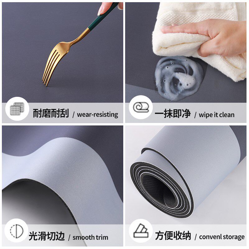 Special absorbent floor mat for kitchen, oil-absorbing, non-slip, full-cover carpet, Dins wind, stain-resistant, entrance door, moisture-proof mat
