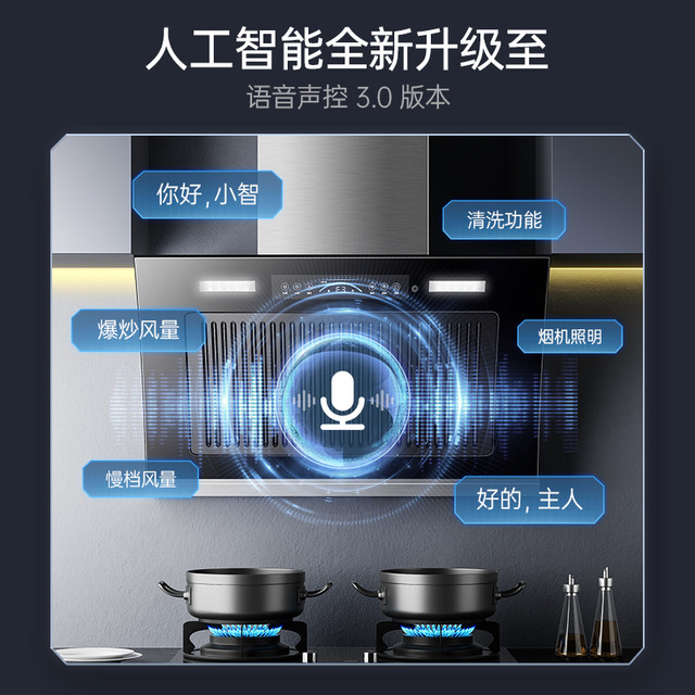 Yangzi range hood dual motor high suction automatic cleaning