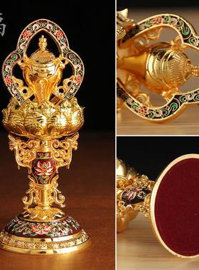 博福彩绘八吉祥摆件尼泊尔工艺吉祥八宝组合套装供品佛像家用大号