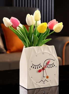 抽象艺术摆件客厅玄关电视机柜卧室床头无线充桌面装饰品乔迁礼物