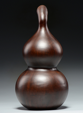 黑檀木葫芦雕刻摆件木葫芦家居客厅玄关装饰工艺品开业乔迁送礼品