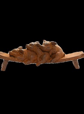 搬砖小猪。铸铁板凳可爱摆件动物户外可爱花园庭院桌面装饰杂货