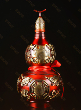 铜葫芦招财镇宅全铜转运开口纯铜葫芦摆件化解八卦大葫芦工艺品