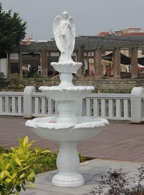 欧式花园别墅喷水鱼池景观假山喷泉流水摆件户外婚庆简约装饰水景