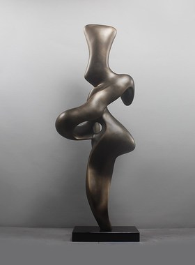 雕塑摆饰抽象艺术摆设现代软装饰品玻璃钢家居售楼处客厅摆件落地