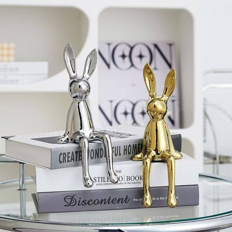 轻奢兔子摆件电视柜酒柜装饰品客厅高档家居饰品创意招财吉祥物,淘宝优惠券,粉丝福利购,淘宝优惠卷