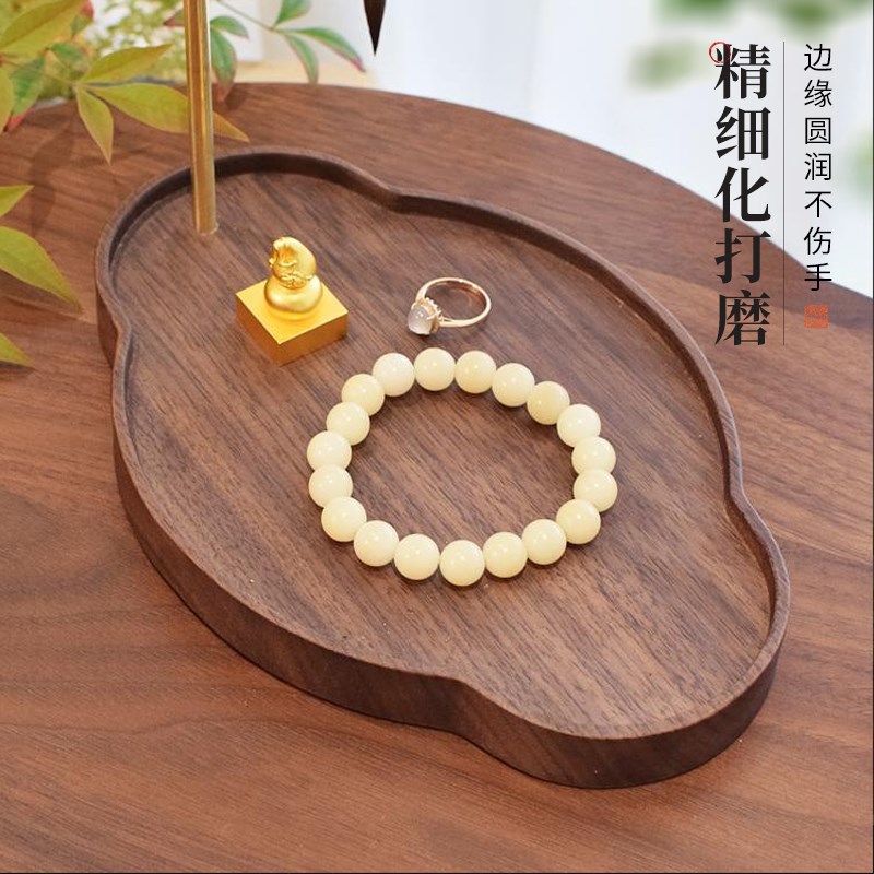 梅林笔庄黄铜多功能笔架新中式挂架大容量t收纳笔挂实木底座简约 - 图2