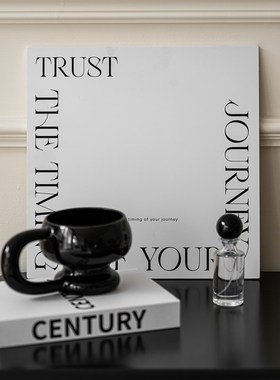 沐上简约现代桌面装饰画玄关创意ins风摆件高级感网红拍摄道具