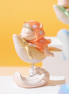 白夜童话摇头晃脑精灵摆件装饰汽车闺蜜公仔可爱情人节好礼物女生