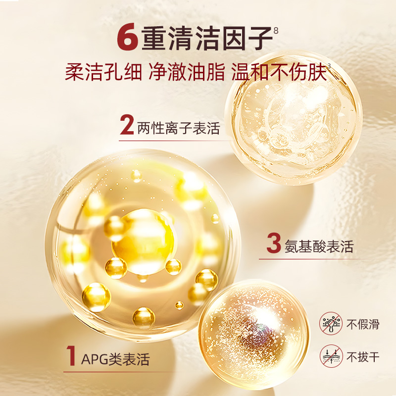 元彩胶原蛋白氨基酸洁颜蜜洗卸养3合1深层清洁毛孔APG葡糖苷洁面 - 图0