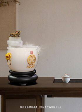 流水生财聚宝盆摆件招财聚财办公室博古架收银台装饰品开业礼物