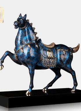 全铜唐马工艺品摆件客厅玄关办公室马到成功装饰商务开业新年送礼