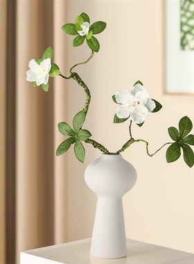 ins仿真绿植假花吊钟植物客厅插花装饰仿真花摆件书柜中式摆设