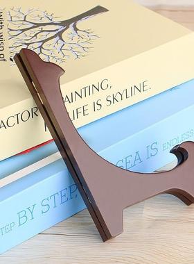 石画底座支架陶瓷摆件陈设古玩画桌竖板桌面木架子