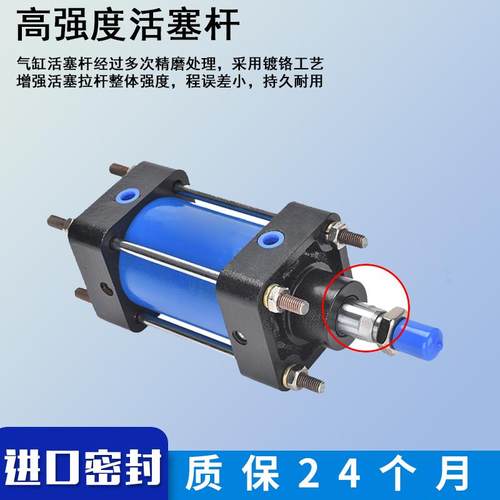 重型全铁气缸QGB II QGA QGS JB80/100/125/160/200/250/320/400 - 图2