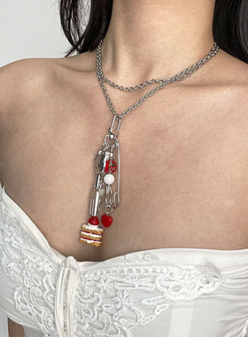 网红小众设计多元素KT猫吊坠项链