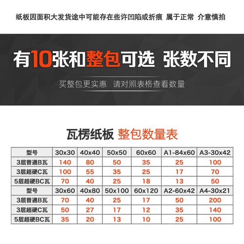瓦楞纸板纸箱板物流包装垫板 DIY幼儿园手工纸板加厚加硬纸壳箱板 - 图1