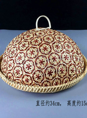 竹编菜罩竹制品折叠菜罩子圆形竹编制品家用防苍蝇盖菜餐桌饭菜罩