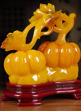 年年丰收南瓜招财摆件客厅酒柜玄关装饰品搬新家新居乔迁之喜礼物