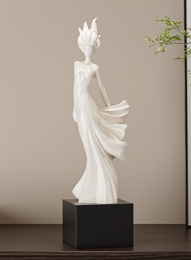 迎风丽影人物艺术摆件现代简约雕塑客厅玄关办公室书房酒柜装饰品