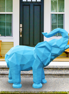 户外雕塑抽象大象花园林景观商场美陈酒店幼儿园布置动物装饰摆件