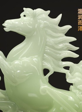 马到成功招财马摆件白菜客厅玄关办公室酒柜大气装饰公司开业礼品