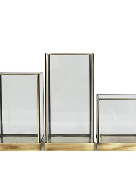 现代大理石亚克力透明玻璃罩子防尘E收纳盒展会展厅摆件陈列展示