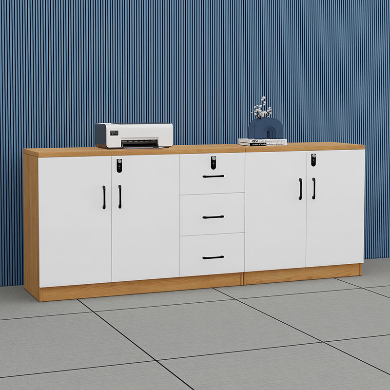 文件柜办公室矮柜木质储物落地柜密码锁抽屉资料柜隔断柜长条柜子,淘宝优惠券,粉丝福利购,淘宝优惠卷