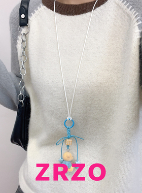 多巴胺蓝色小熊星星项链