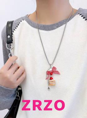 ZRZO多巴胺草莓蛋糕项链