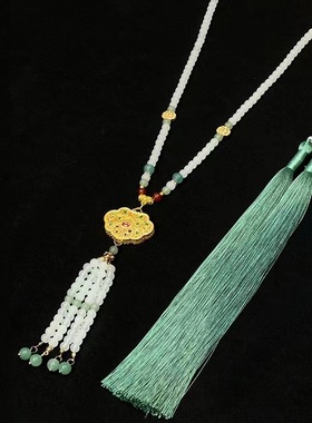 汉服古风仿珍珠璎珞一世安项链