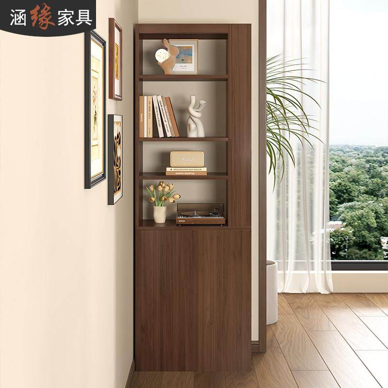 极窄夹缝书柜收纳柜一体角柜客厅沙发侧边柜落地转角书架7F106,淘宝优惠券,粉丝福利购,淘宝优惠卷