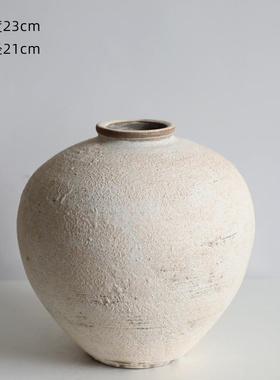 陶艺类花瓶3号炼接，丹麦风格陶瓷花瓶摆件客厅装饰侘寂风粗陶罐