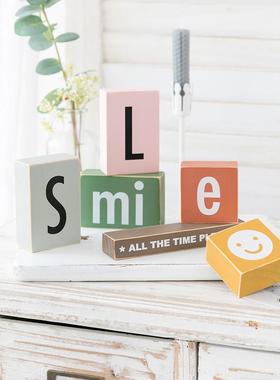 阿楹 展示书架玄关卧室微笑摆件创意工位电视柜艺术开放格小装饰