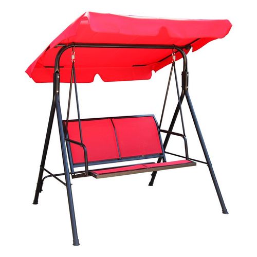 秋千椅吊椅双人带篷天井现代简约布艺铁艺户外花园休闲家装建材 - 图2