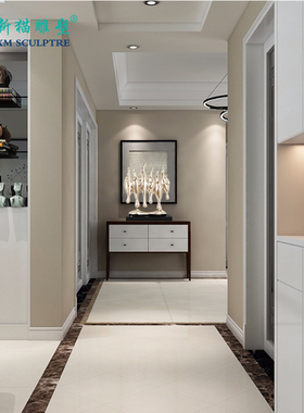 现货简约抽象雕塑艺术品摆件客厅玄关家居软O装饰品酒店样板房配