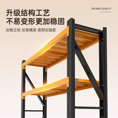 仓库货架置物架多层超市零食储物架快递货物架地下室家用重型铁架 - 图0
