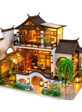 diy小屋3立体模型大别墅手