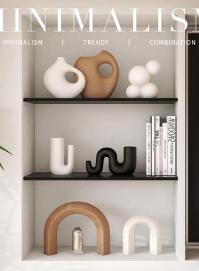 创意酒柜艺术摆件抽象高级感小众软装客厅电视柜玄关柜家居装饰品