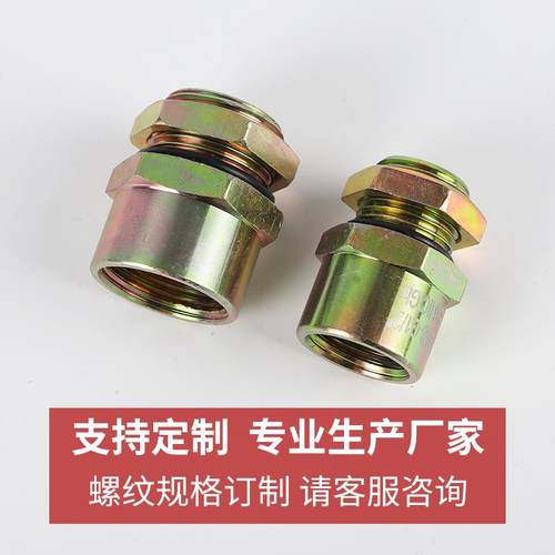 防爆穿板桥架接头电线缆接头镀锌钢管G3/4内外丝碳钢桥架连接管件 - 图2