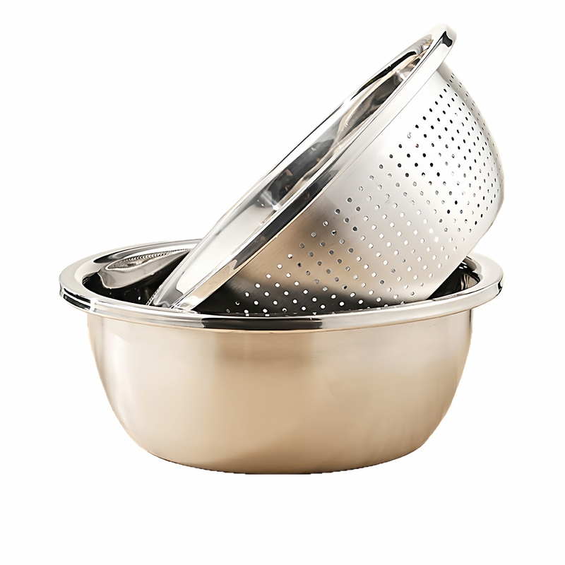 特厚食品级不锈钢沥水盆洗菜水果洗米盆沥水篮洗米筛家用厨房,淘宝优惠券,粉丝福利购,淘宝优惠卷