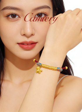 盘缠小马红绳手链新款百搭显白