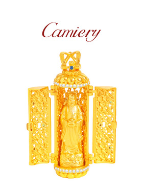 CAMIERY开门见财神项链女款2025新款高级感轻奢小众毛衣项链挂绳