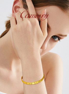 CAMIERY【国潮爆款】麻将手镯女｜红中发财胡牌｜镀24K金加厚防水