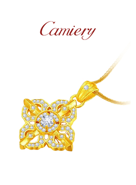 CAMIERY【新店福利】镀24k金 十字金刚杵项链招财好运 转运必备